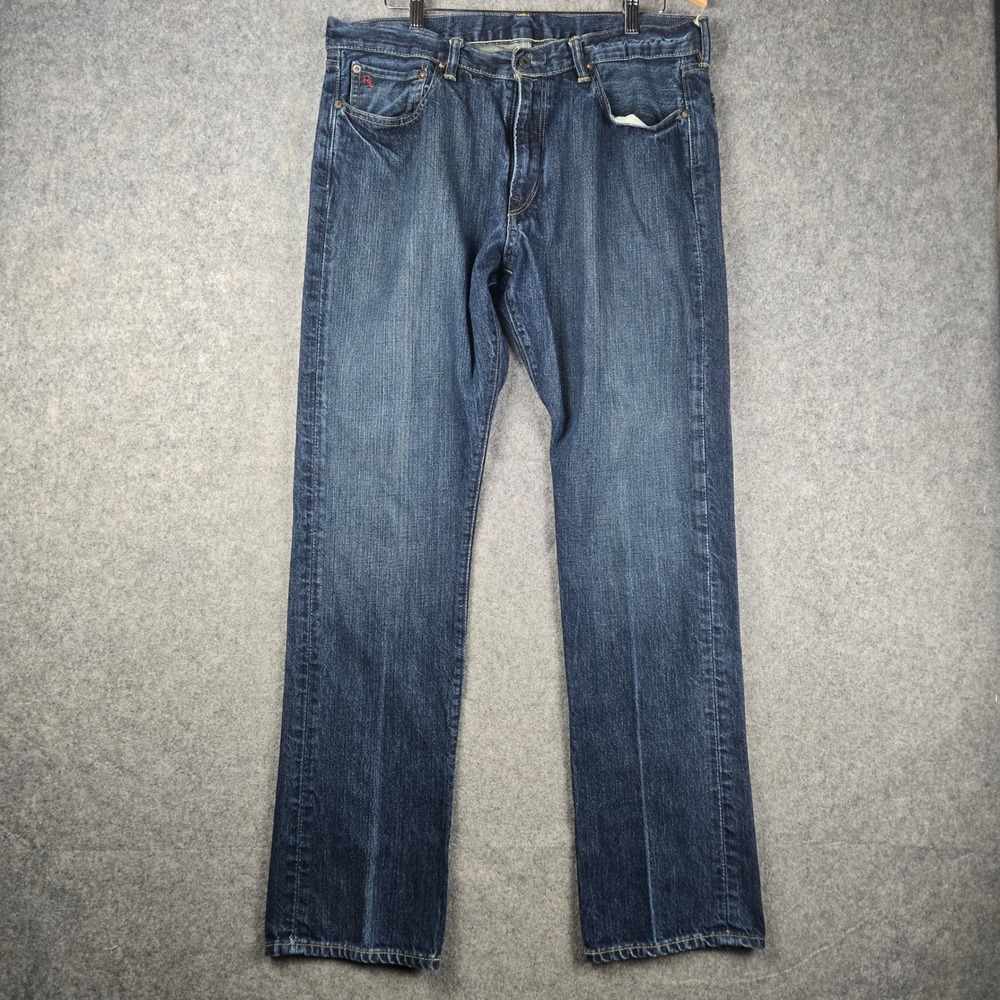 Polo Ralph Lauren Jeans Mens 36x32 Blue 018 Slim Straight Fit Authentic Denim